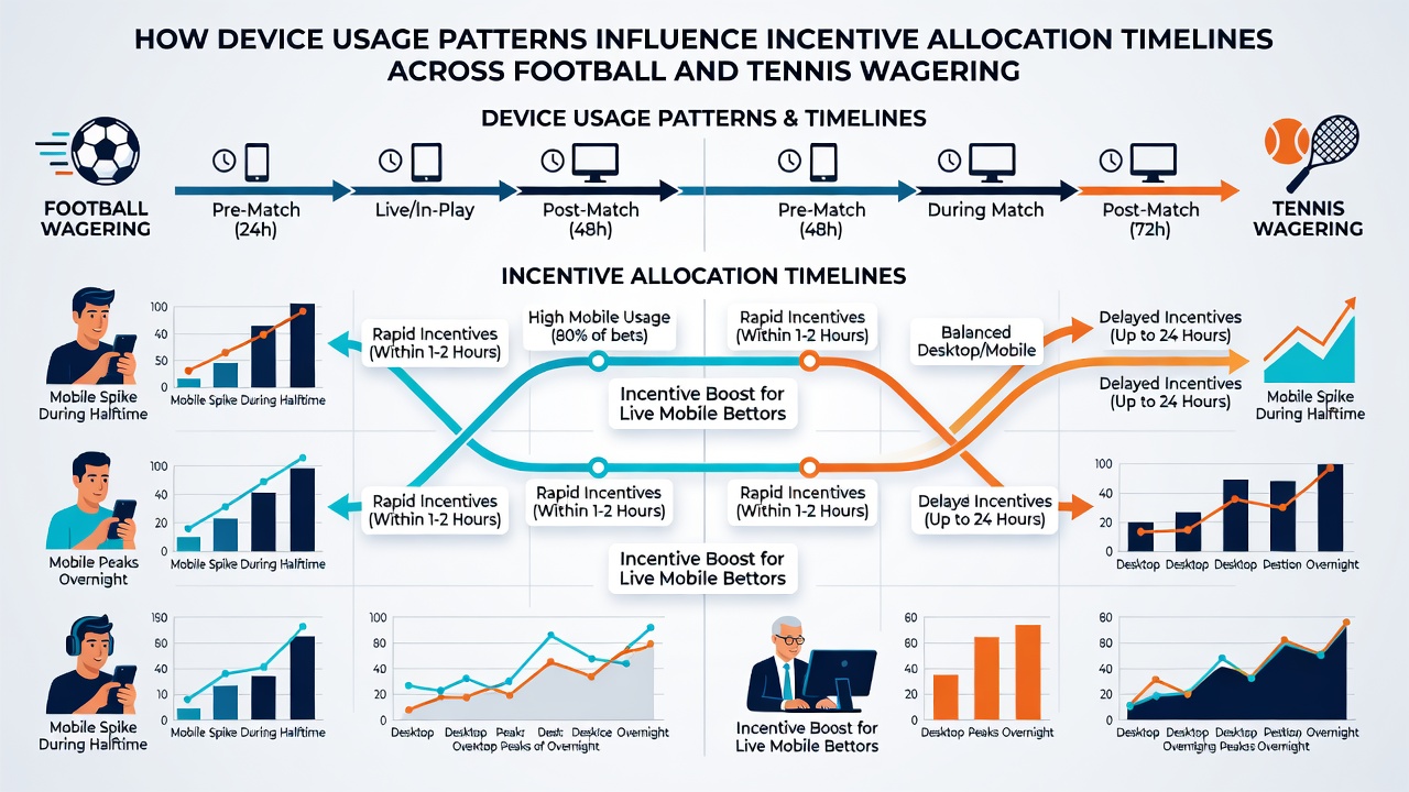 Vergleich von Incentive-Zeitleisten bei mobiler und Desktop-Nutzung in Sportwetten