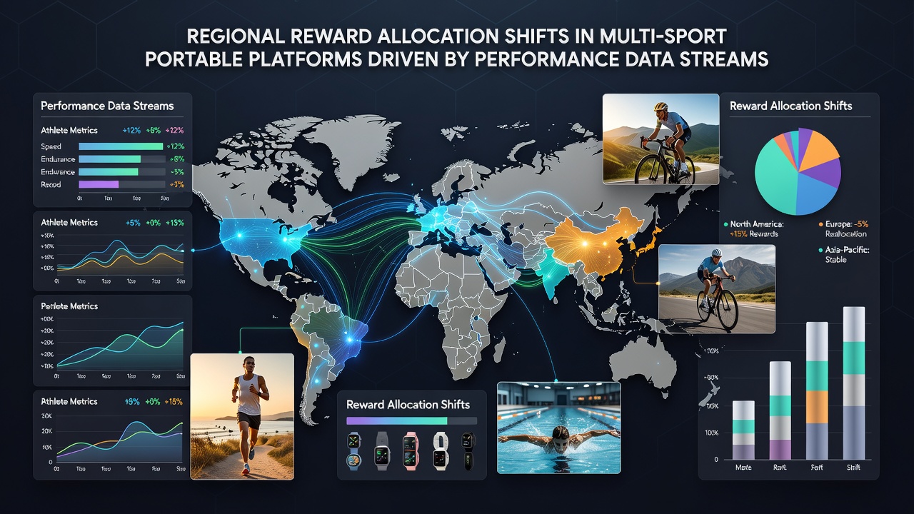 Visualisierung von Leistungsdatenströmen und regionalen Belohnungsanpassungen in Multi-Sport-Apps